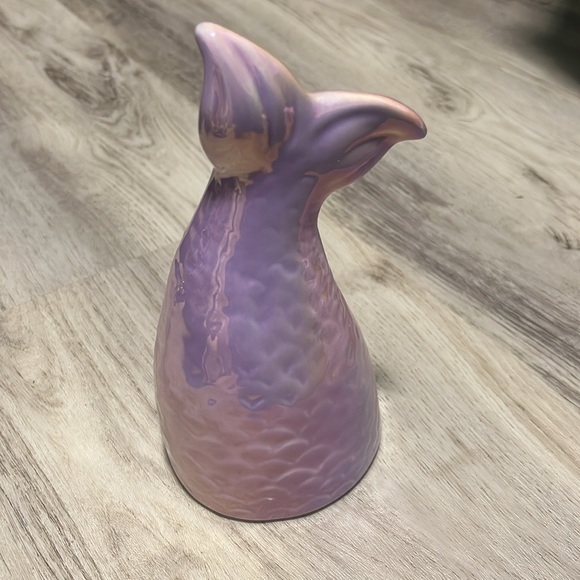 Brand New Rae Dunn Lustrous Ceramic Sun Kissed Mermaid Tail Pink Shimmer - Picture 2 of 4